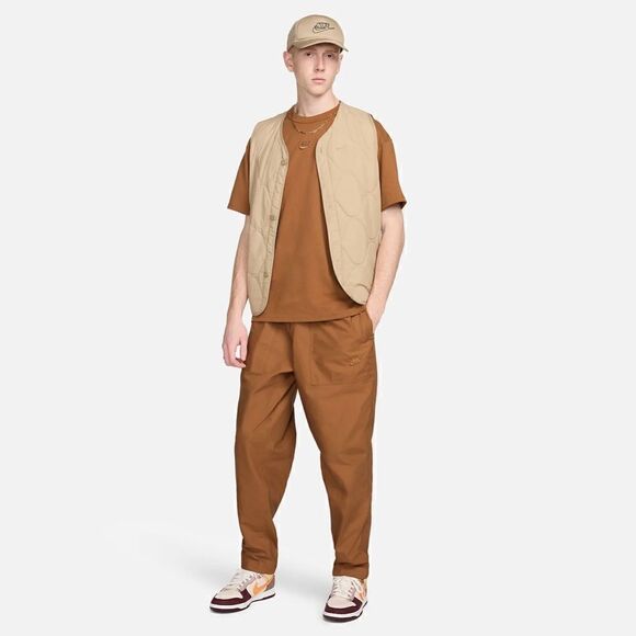 Nike Club Woven Tapered Leg Pants Brown Loose Fit - Picture 5 of 13